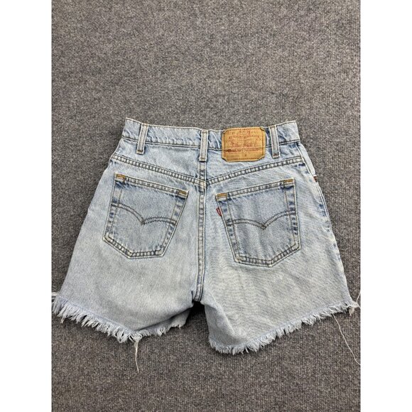 Vintage Levi's Denim Shorts Womens 5 Light Wash High Rise Cutoff 90s 37550-0291 - Picture 8 of 9